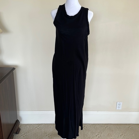 Current/Elliott The Perfect Muscle Tee Dress Black - Picture 4 of 8